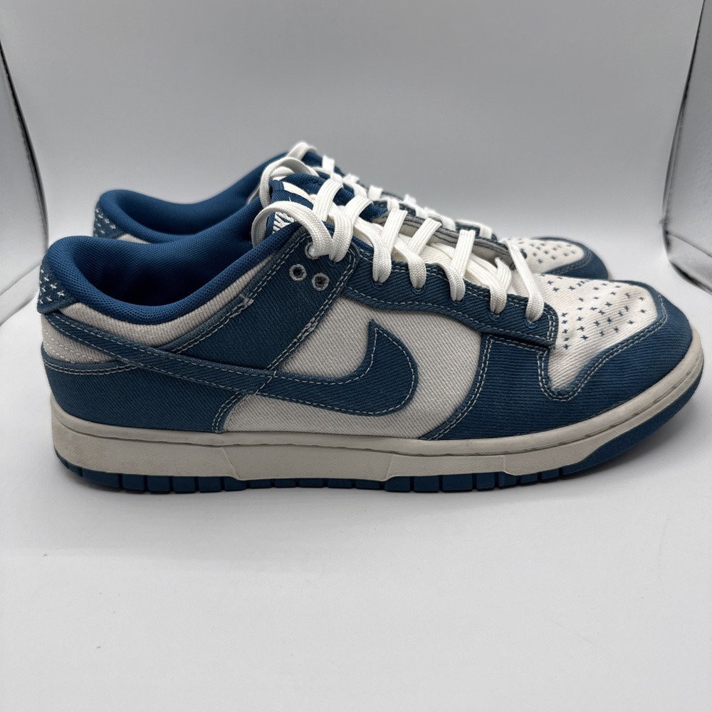 Nike Dunk Low SE Sashiko Industrial Blue Summit White Men's 11 DV0834-101 - Picture 4 of 12